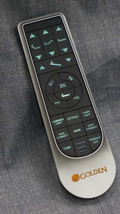 Golden Passport Split Twin XL remote control view