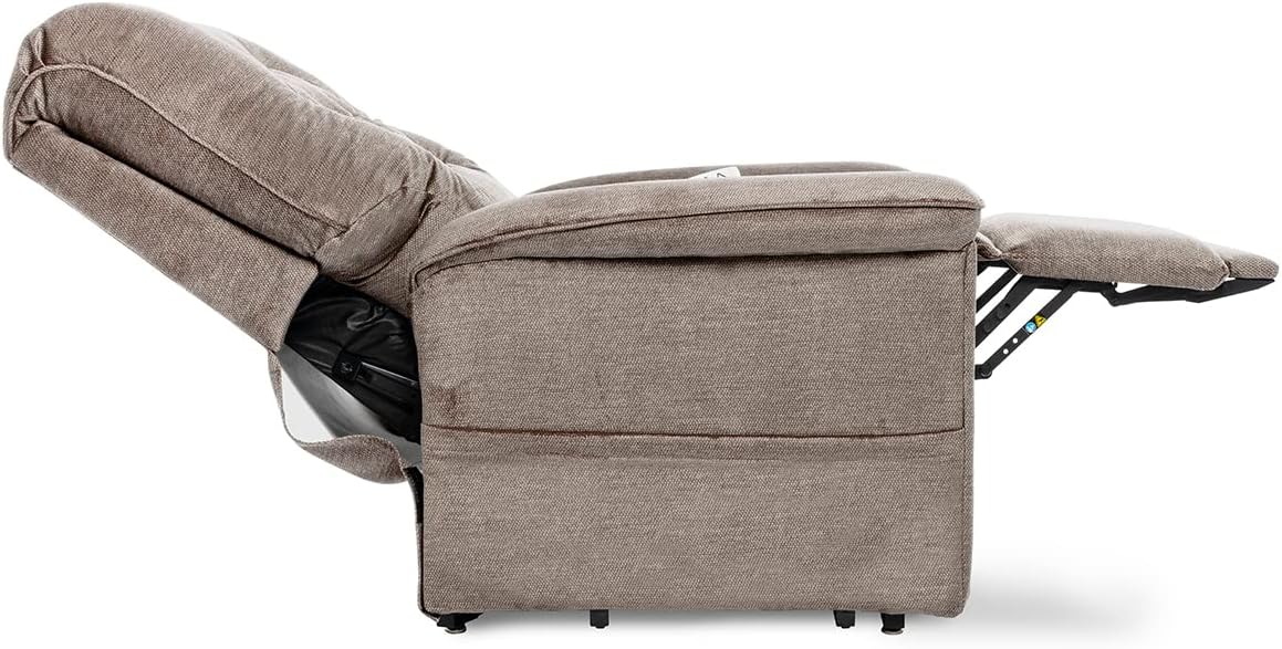 heritage lc358 reclined profile heritage lc358 lift recliner shown in seated reclined position side view