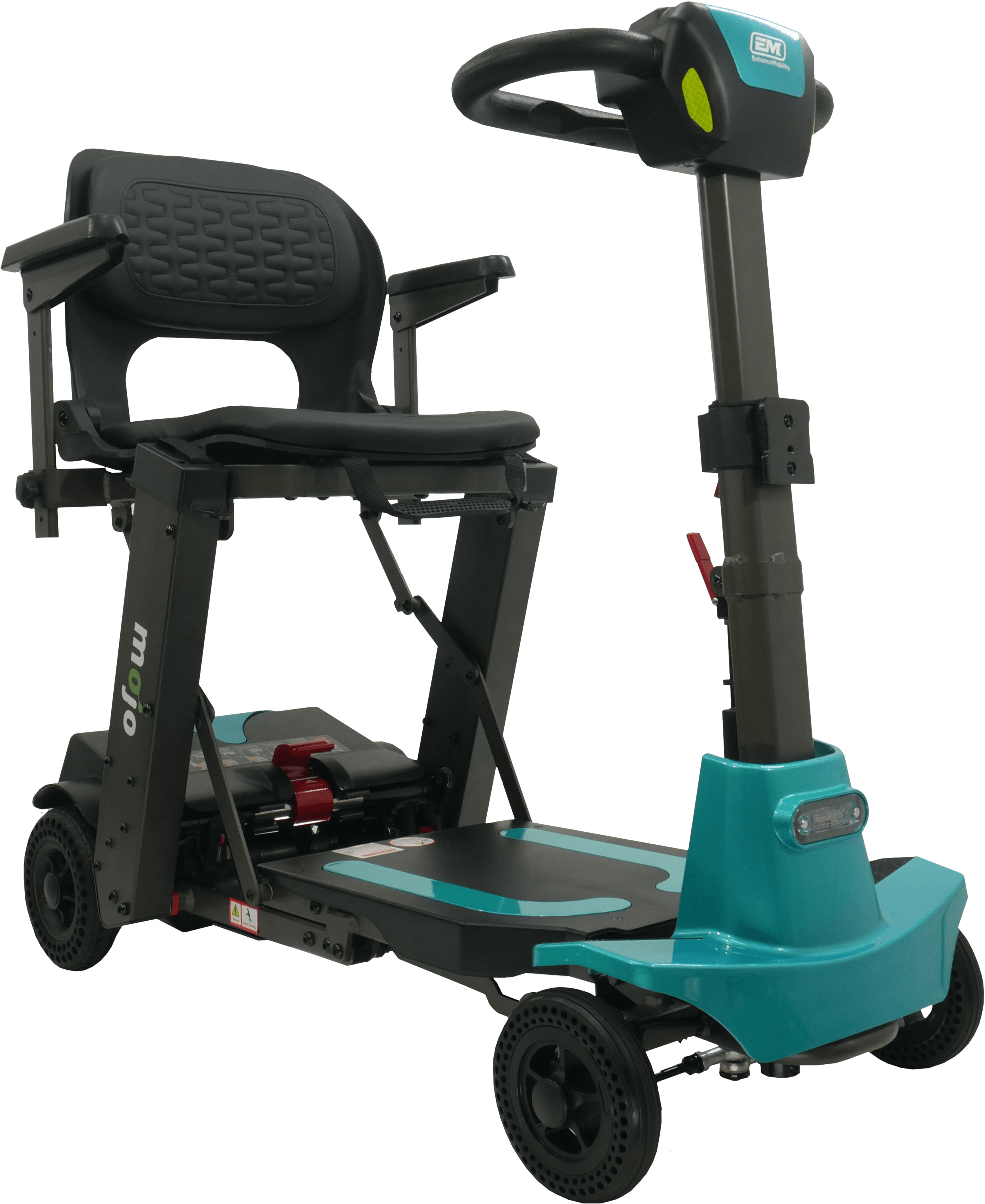 Mojo Aqua Mojo Auto Fold Scooter pictured in Aqua Color