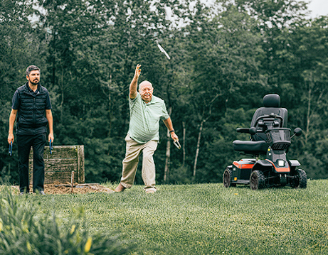 px4recreation Pride PX4 Scooter pictured Offroad with owner having fun