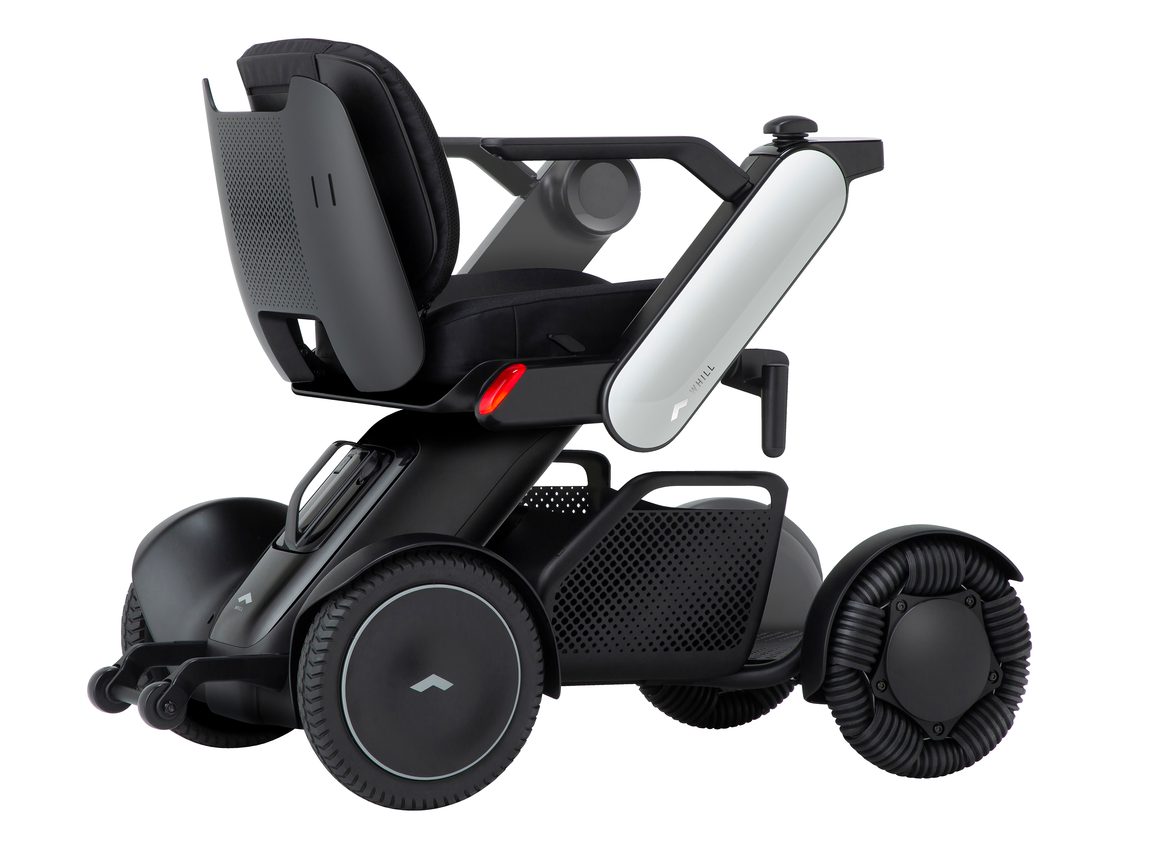 Rear quarter angle Rear quarter angle view of whill c2 portable power chair