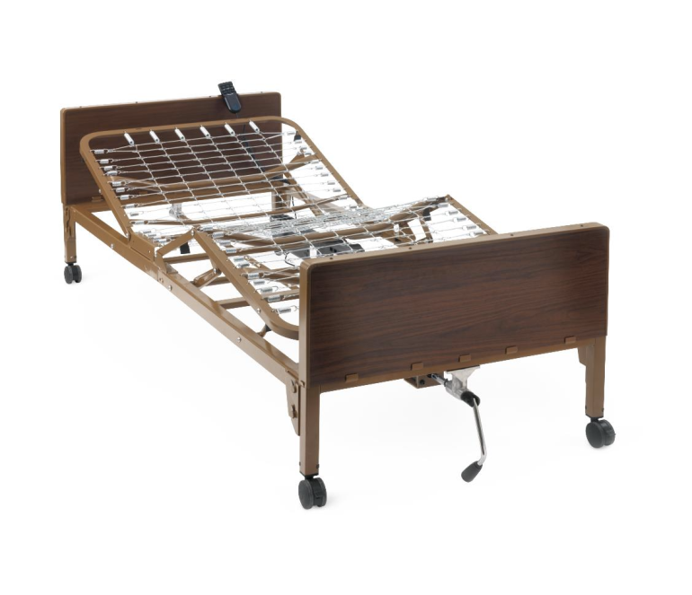 medline semi electric homecare bed frame only view