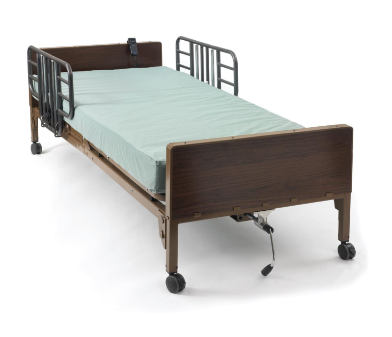 medline semi electric homecare bed setup view
