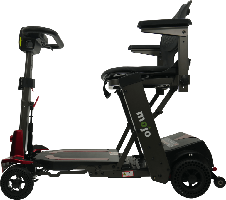 Mojo auto fold scooter side view photo
