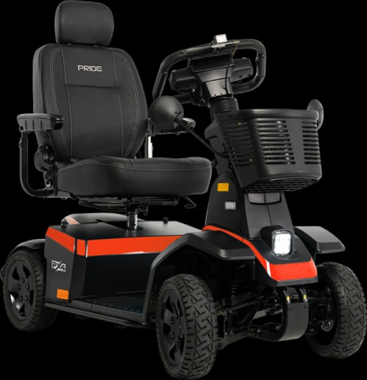 Pride PX4 Scooter pictured in Red