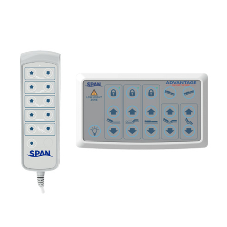 span readywide bed controllers shown