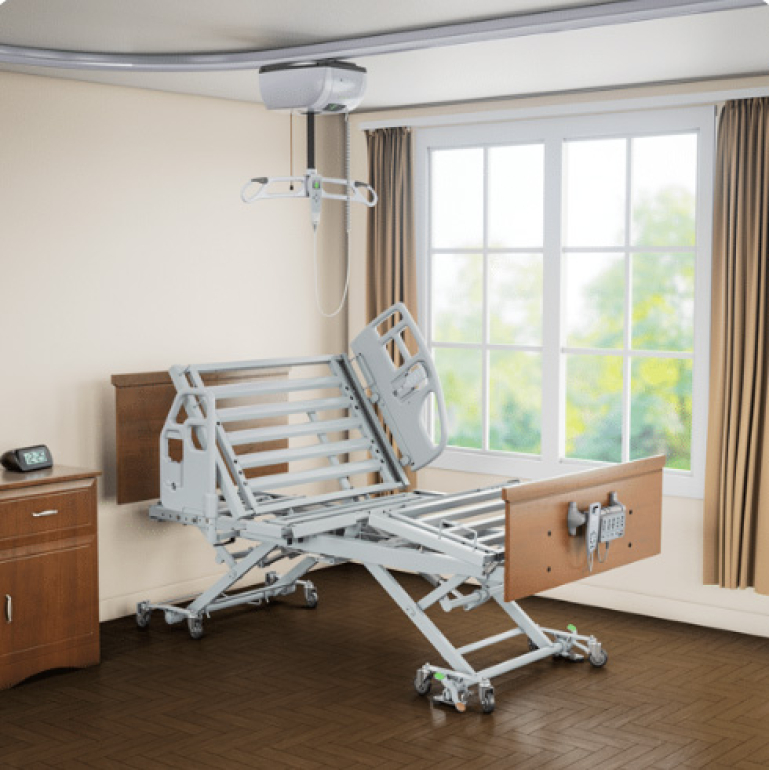 span weigh scale bed shown in room