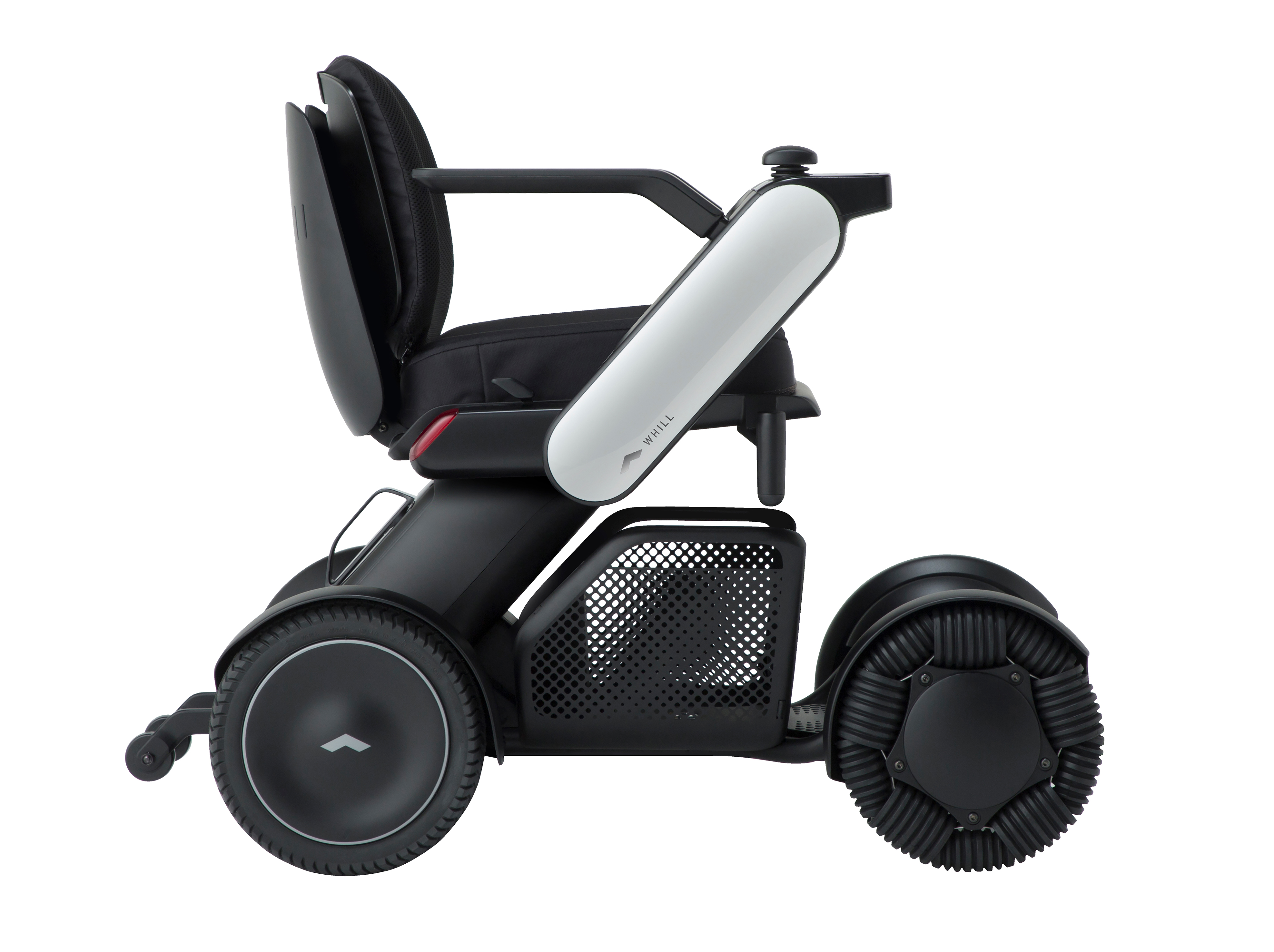 side view c2 Side view of whill c2 portable power chair