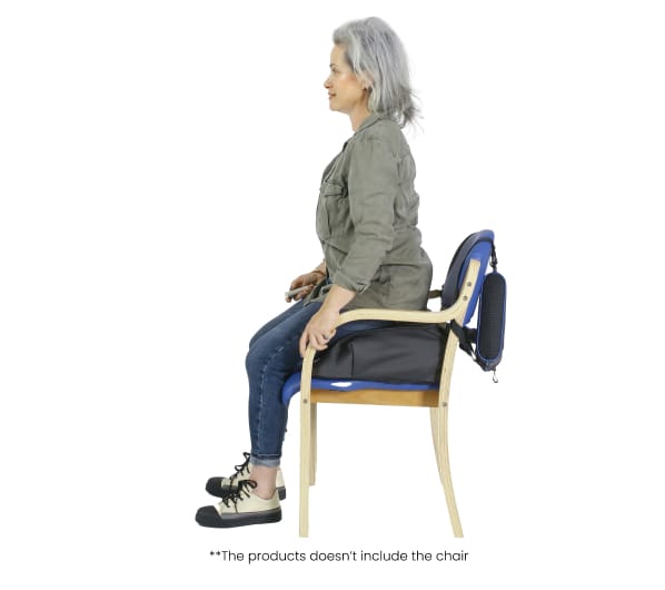 image of woman using the sitnstand compact to stand