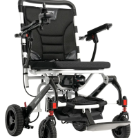 angle view of white color option jazzy carbon wheelchair thumbnail