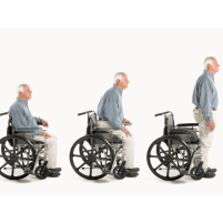 image of man standing using SitnStand for Wheelchairs thumbnail