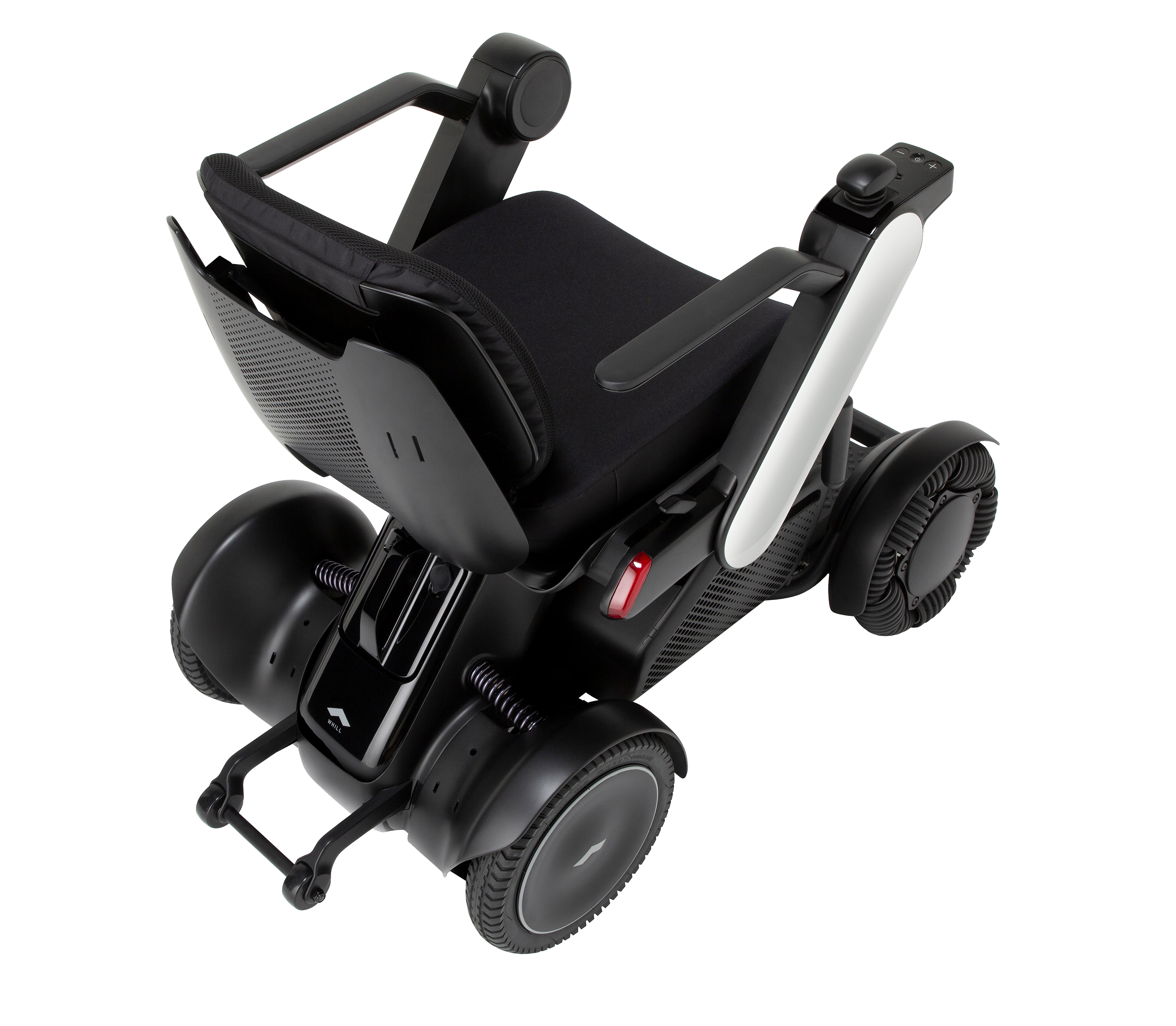 Top down view of whill c2 portable power chair